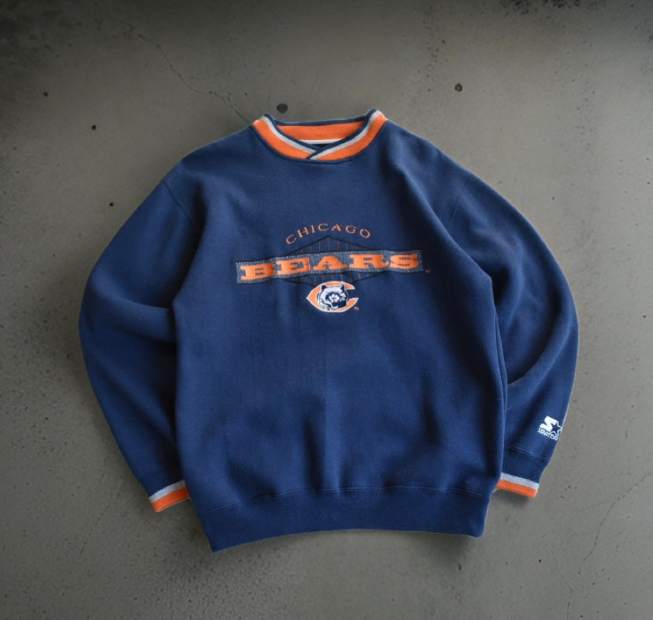 Chicago Bears Embroidered Crewneck Sweater (M)