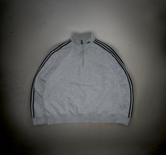 Adidas 3 Stripe 1/4 Zip Sweater (2XL)